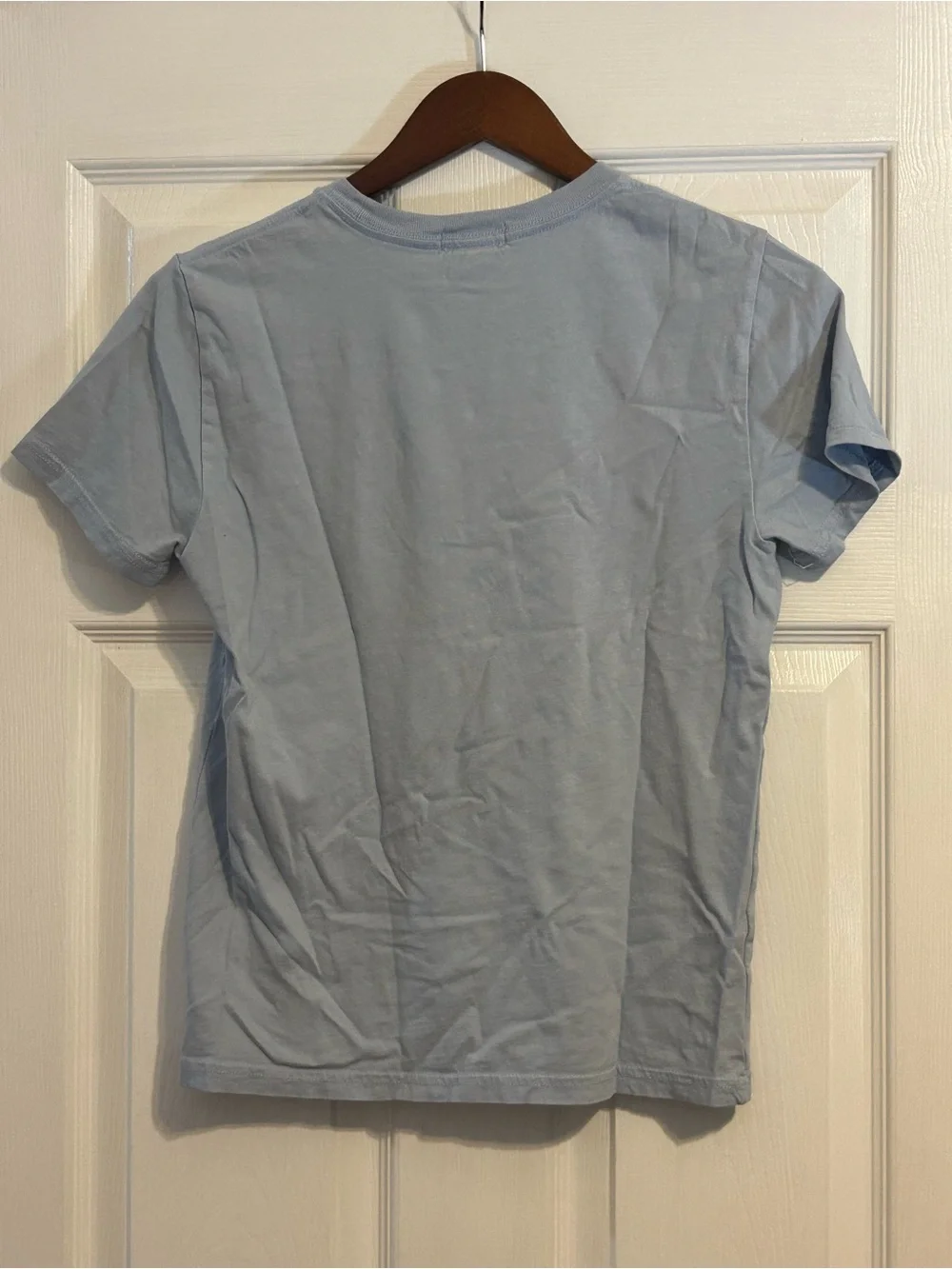 Ralph Lauren Light Blue Short Sleeve Crewneck T-Shirt with Orange Pony